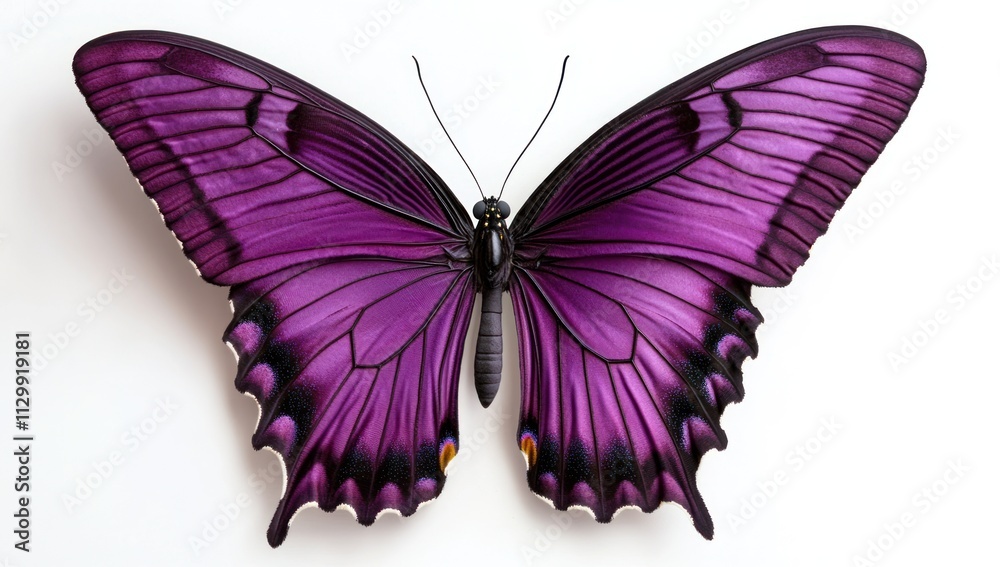 Purple Butterfly with Intricate Wing Patterns Purple Butterfly with Intricate Wing Patterns