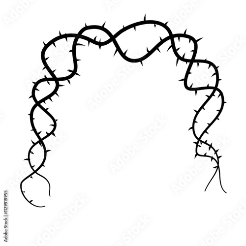 thorny plant stem vector