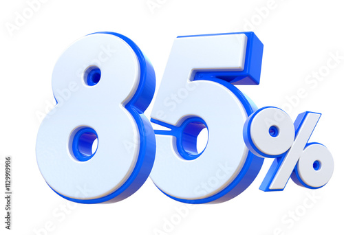 85 Percent Discount Off Blue Number