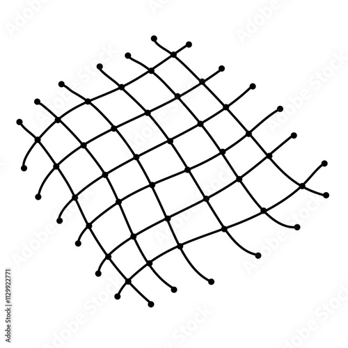Fishing net and trap  trawl  fish tank and seine  vector