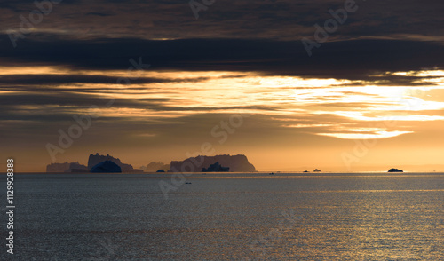 Iceberg at Sunrise in the Morning