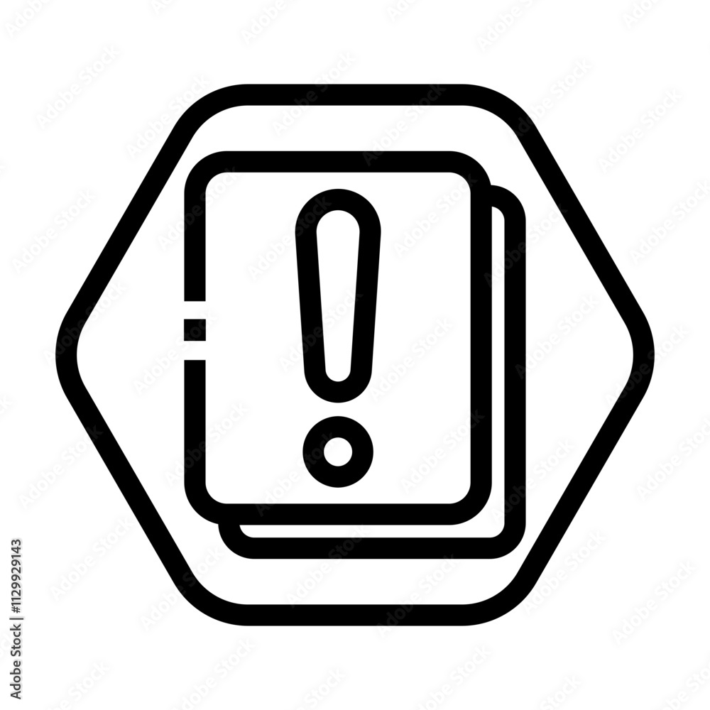 file alert Line Icon file alert Line Icon