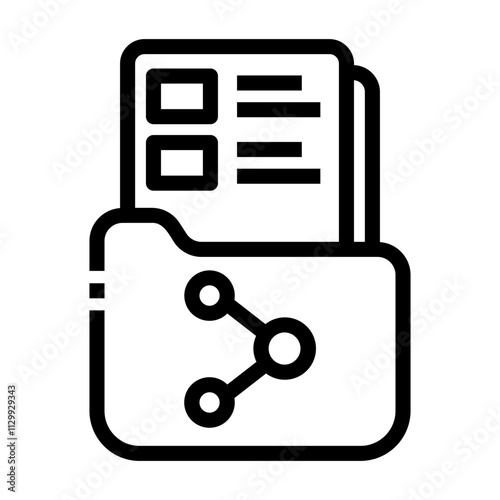 sharing file Line Icon
