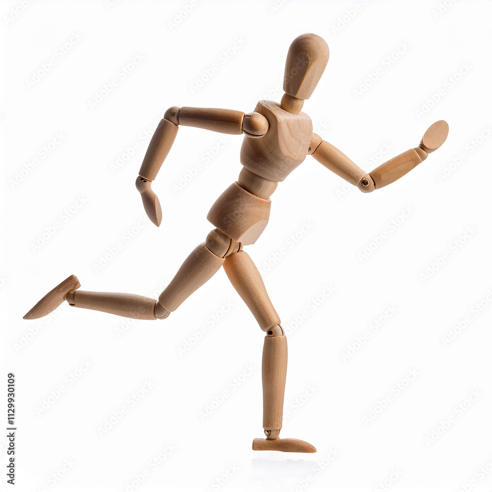 Wooden Figurine Running Action Pose Artist Mannequin Sports Motion Movement Wooden Doll Dynamic Wooden Figurine Running Action Pose Artist Mannequin Sports Motion Movement Wooden Doll Dynamic
