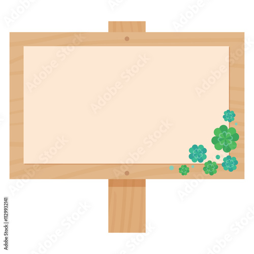 木製看板のイラスト