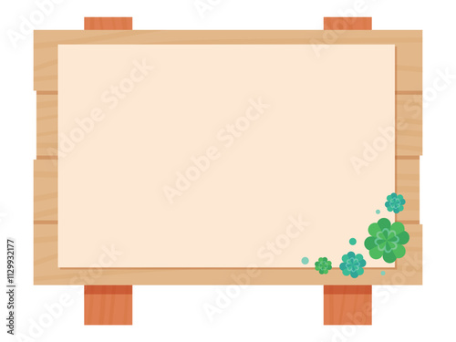 木製看板のイラスト