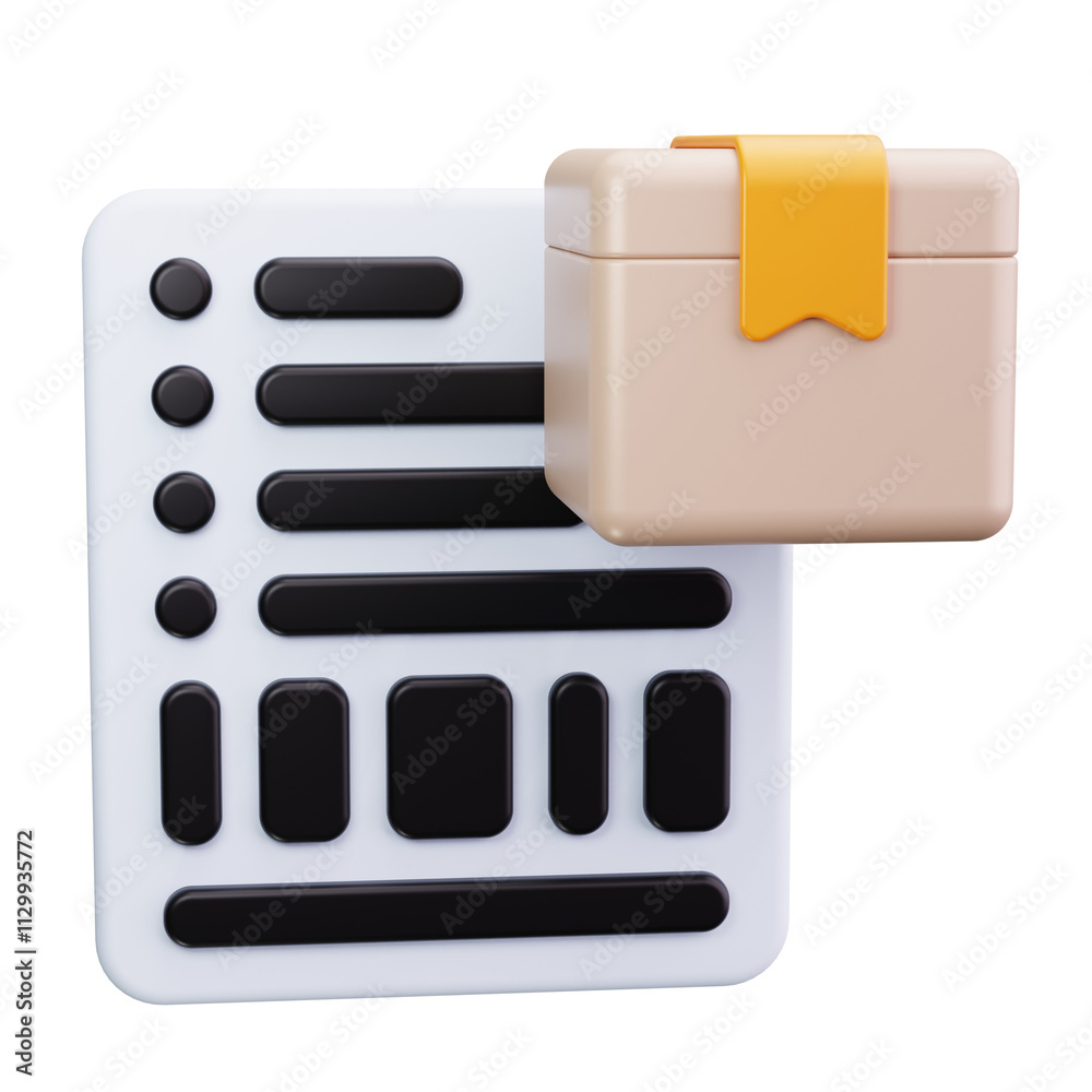 Shipping Label 3d Render Icons Shipping Label 3d Render Icons