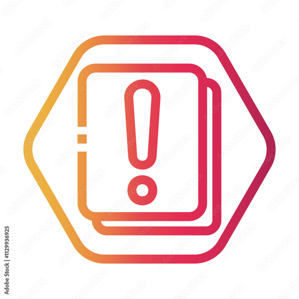 file alert Line Gradient Icon file alert Line Gradient Icon