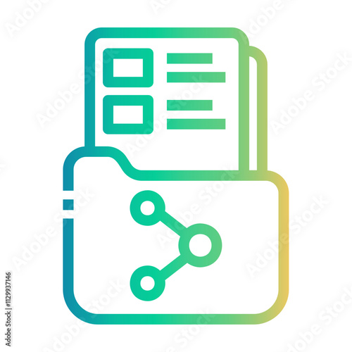 sharing file Line Gradient Icon
