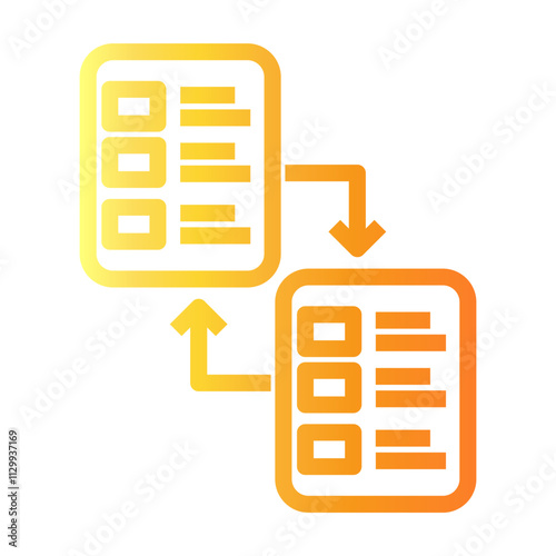 transfer file Line Gradient Icon