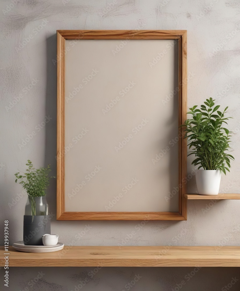 Simple wooden frame template with clean design on shelf, shelf, design, clean Simple wooden frame template with clean design on shelf, shelf, design, clean