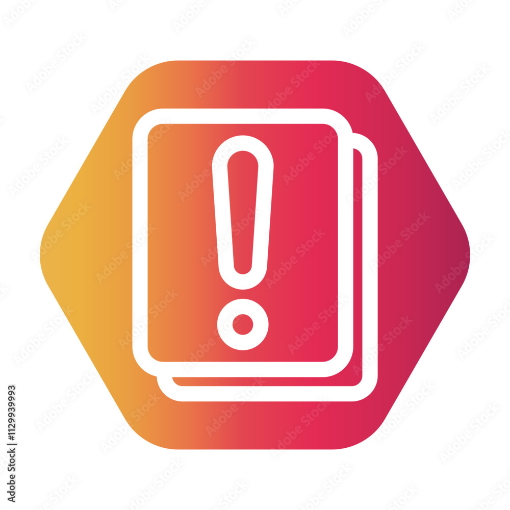 file alert Gradient icon file alert Gradient icon