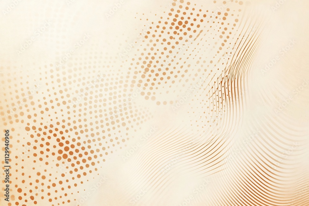 Abstract Background with Dots and Waves in Warm Beige Tones Abstract Background with Dots and Waves in Warm Beige Tones