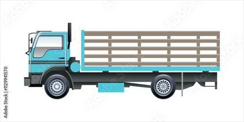 trucks for transporting agriculture and livestock vector illustration