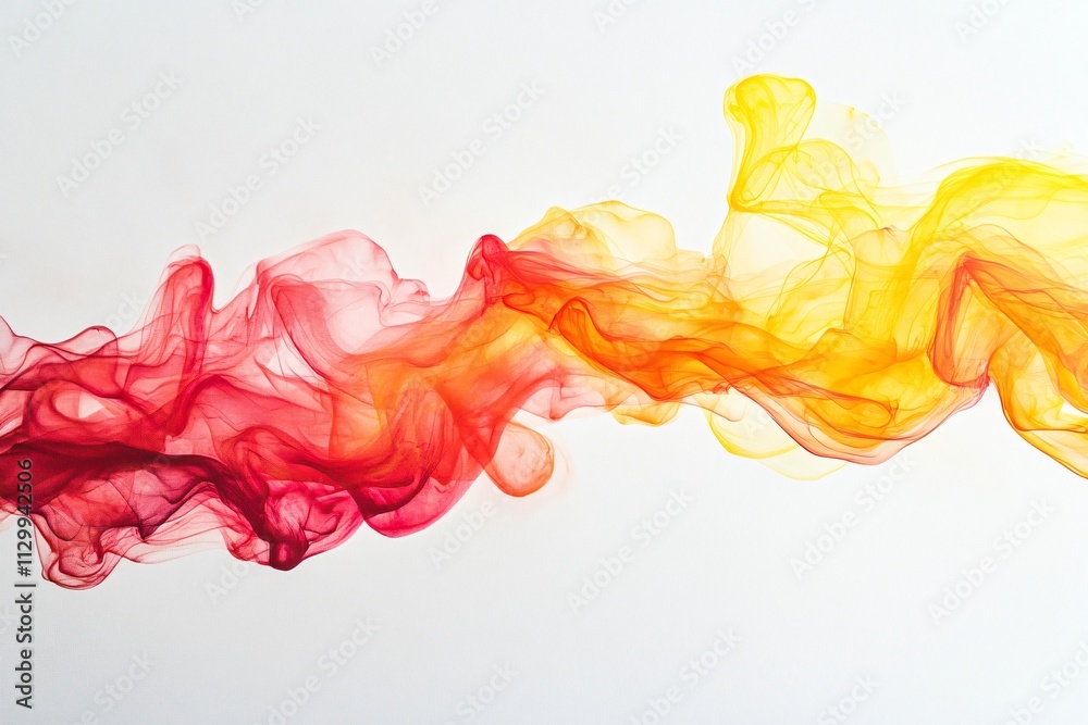 Fototapeta premium Colorful Swirling Smoke Abstract Art in Red and Yellow Tones