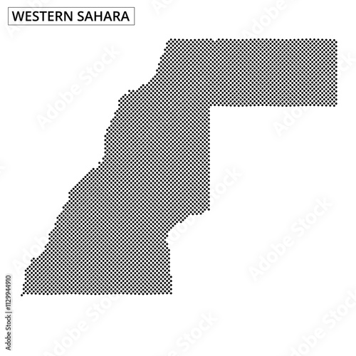 Map representation of Western Sahara highlighting geographical features and boundaries