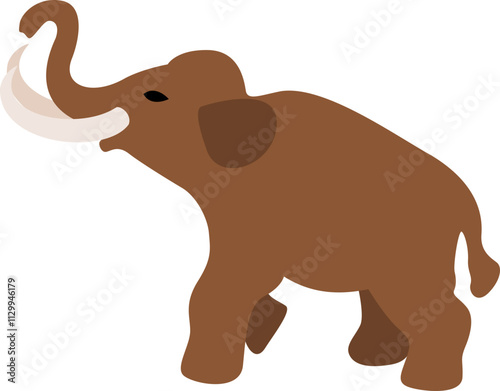 Cartoon Mammoth Character Illustration