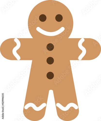Cute Gingerbread Man Illustration