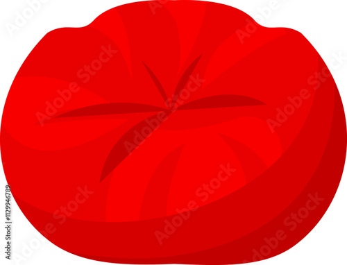 Red Pouf Illustration