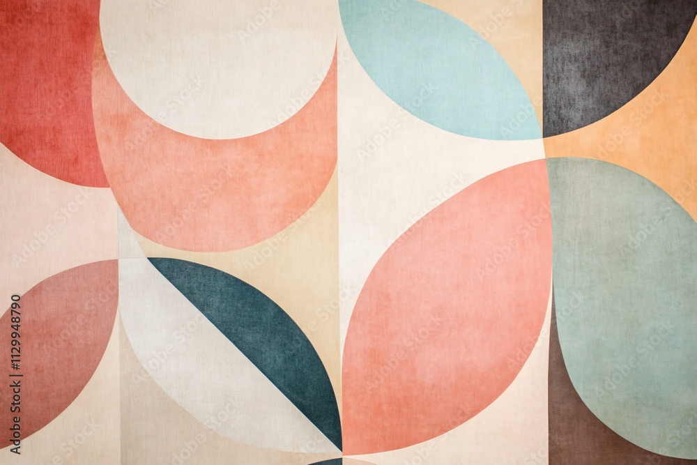 Abstract Geometric Design with Soft Circles and Colorful Shapes Abstract Geometric Design with Soft Circles and Colorful Shapes