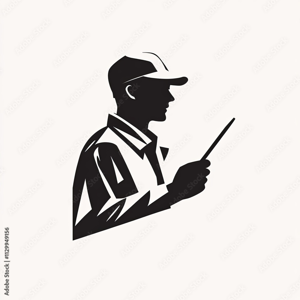 Silhouette of a carpenter depicted through minimalist lines, capturing the essence of woodworking and craftsmanship with a focus on the artistry of the trade Silhouette of a carpenter depicted through minimalist lines, capturing the essence of woodworking and craftsmanship with a focus on the artistry of the trade