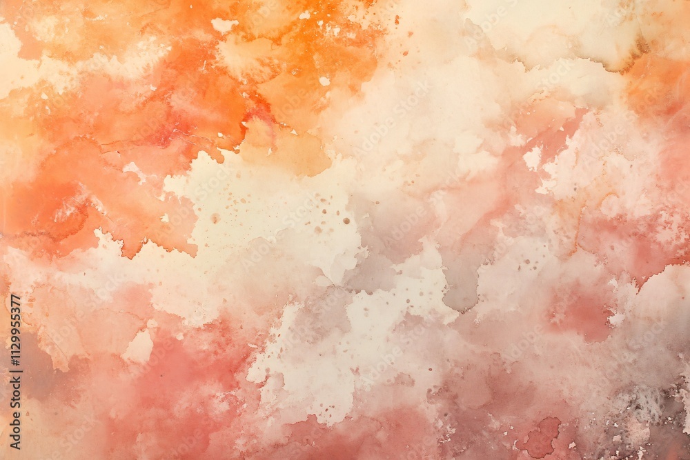 Obraz premium Delicate Abstract Watercolor Background in Warm Peach and Apricot Hues