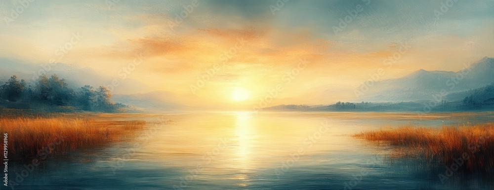 Abstract Impressionist Landscape Soft Pastel Colors Gentle Sunlight Calm Atmosphere Blurred Edges Warm Hues Abstract Impressionist Landscape Soft Pastel Colors Gentle Sunlight Calm Atmosphere Blurred Edges Warm Hues