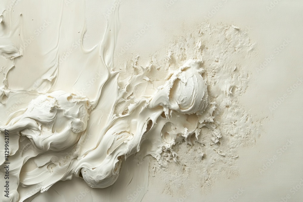 Abstract White Paint Texture Swirls and Forms Abstract White Paint Texture Swirls and Forms