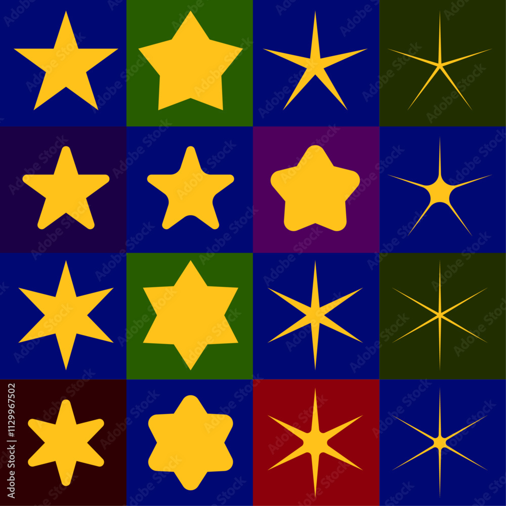 Obraz premium Basic and versatile star shapes that can be used usefully