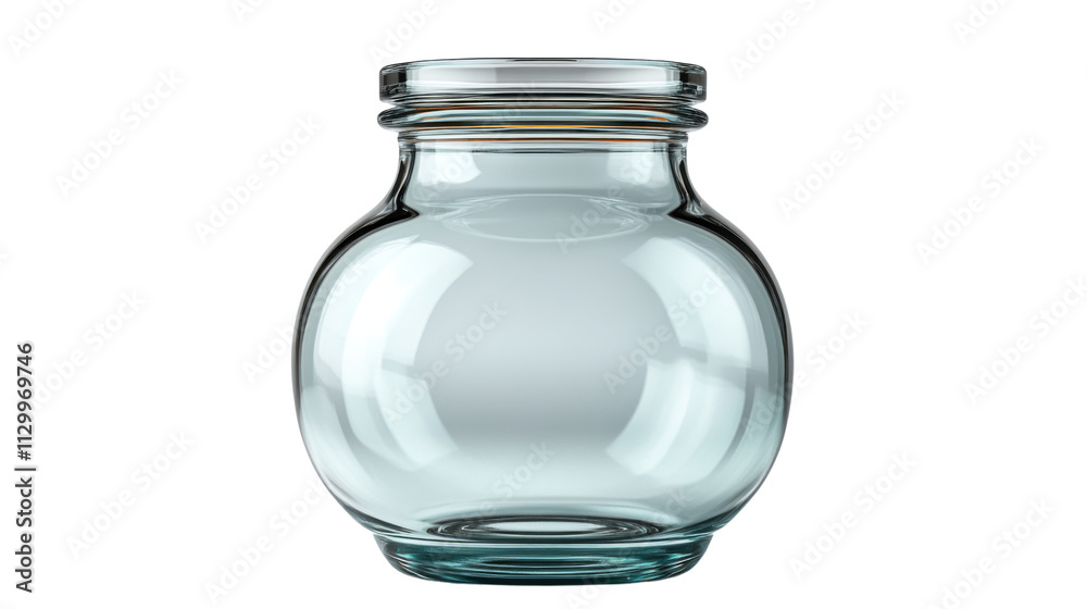 empty glass jar isolated on white background empty glass jar isolated on white background