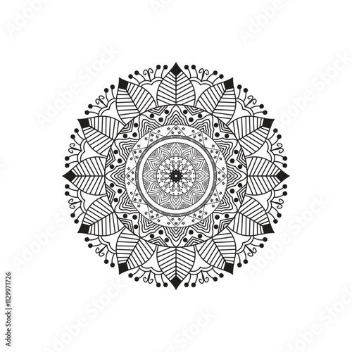 Very easy amp simple mandala design with black ampwhite