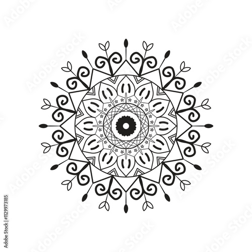 Very easy amp simple mandala design with black ampwhite