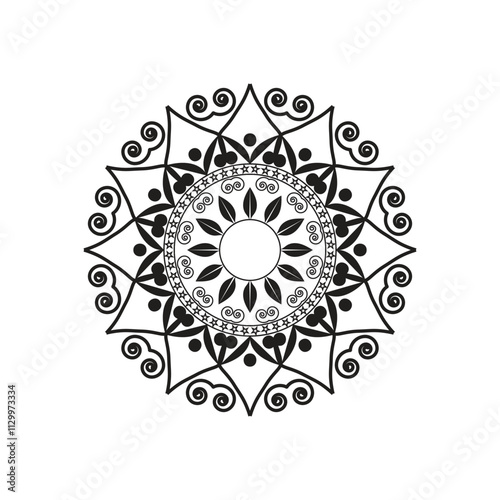 Very easy amp simple mandala design with black ampwhite