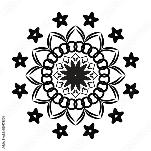 Very easy amp simple mandala design with black ampwhite