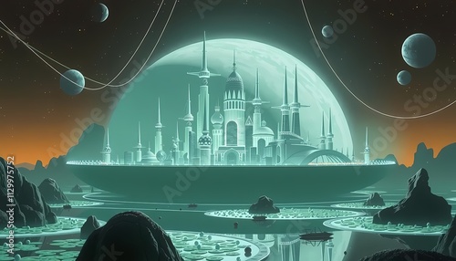 Elevated Futuristic Metropolis AI Biotech