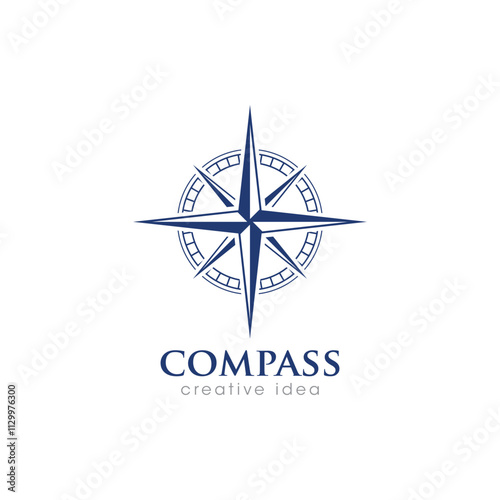 Creative Compass Concept Logo Design Template
