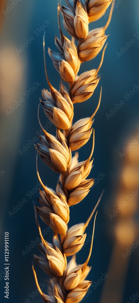 Φωτογραφία A close up of a stalk of wheat with the grain visible