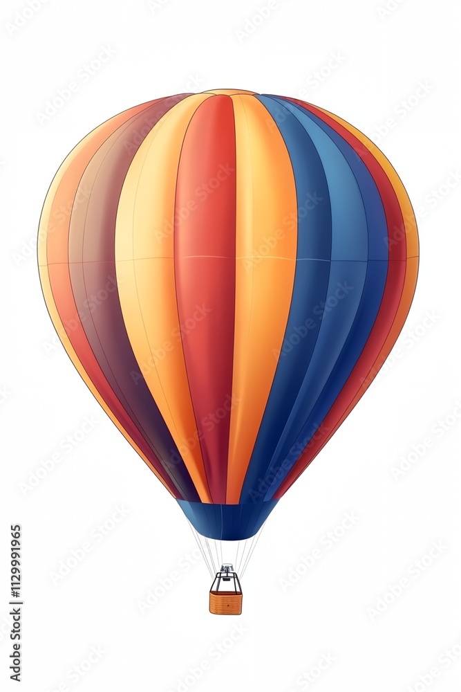 Fototapeta premium A colorful hot air balloon with a person inside