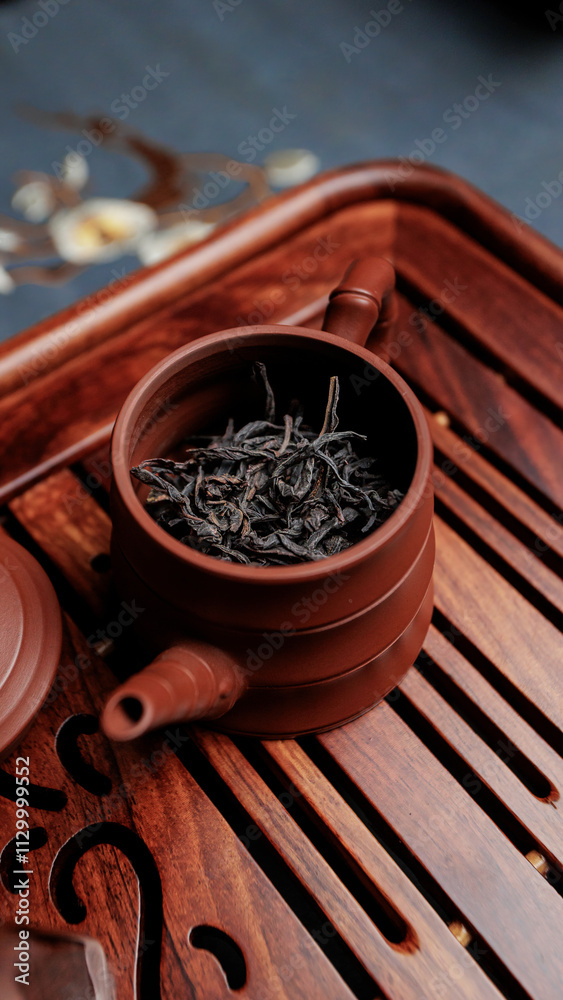 An exquisite Artisanal Clay Teapot designed for brewing Loose Leaf Tea with style and grace An exquisite Artisanal Clay Teapot designed for brewing Loose Leaf Tea with style and grace