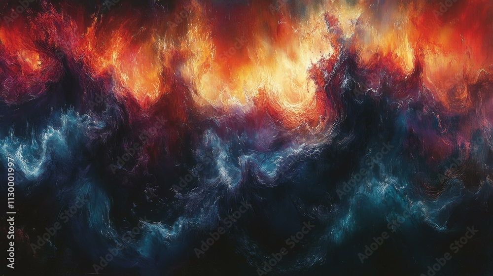 Fototapeta premium Abstract Cosmic Landscape Artwork