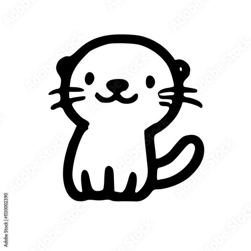 Charming Otter Icons A Captivating Array of Cute and Playful Animal Characters in Various Poses