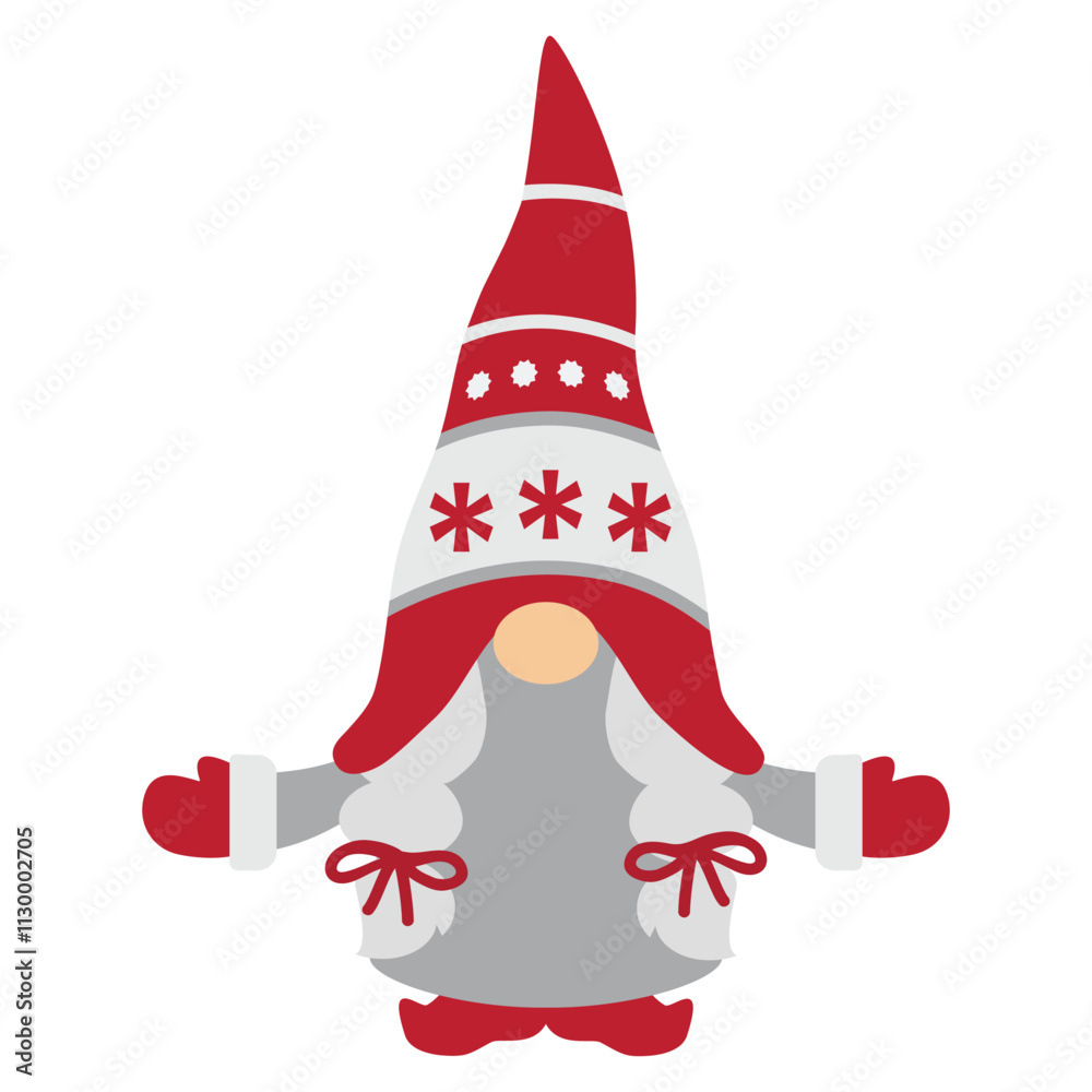 Christmas gnome girl vector cartoon illustration Christmas gnome girl vector cartoon illustration