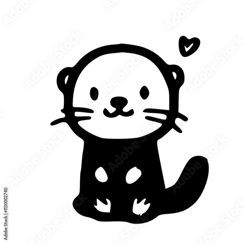 Charming Otter Icons A Captivating Array of Cute and Playful Animal Characters in Various Poses