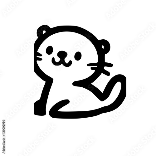 Whimsical Otters in Every Pose An Adorable Collection of Iconic Animal Characters in Various Delightful Styles