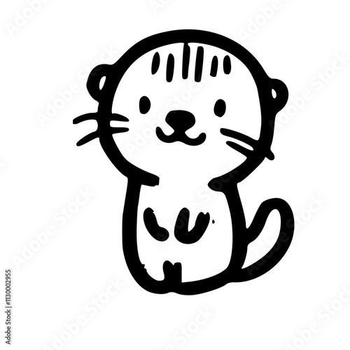 Whimsical Otters in Every Pose An Adorable Collection of Iconic Animal Characters in Various Delightful Styles