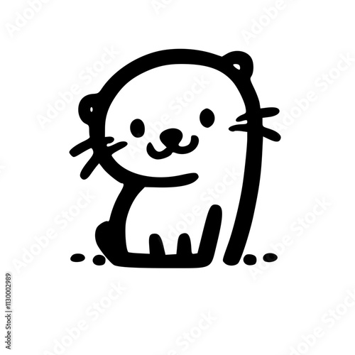 Whimsical Otters in Every Pose An Adorable Collection of Iconic Animal Characters in Various Delightful Styles