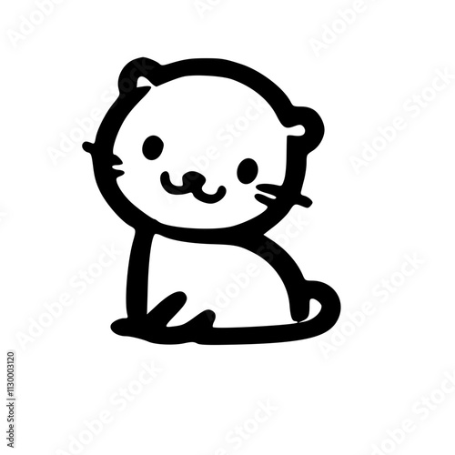 Whimsical Otters in Every Pose An Adorable Collection of Iconic Animal Characters in Various Delightful Styles