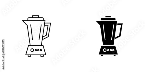 Blender outlined and solid icon vector collection.