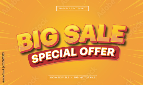 Big Sale Text Effect, Editable Promotion Text Style photo