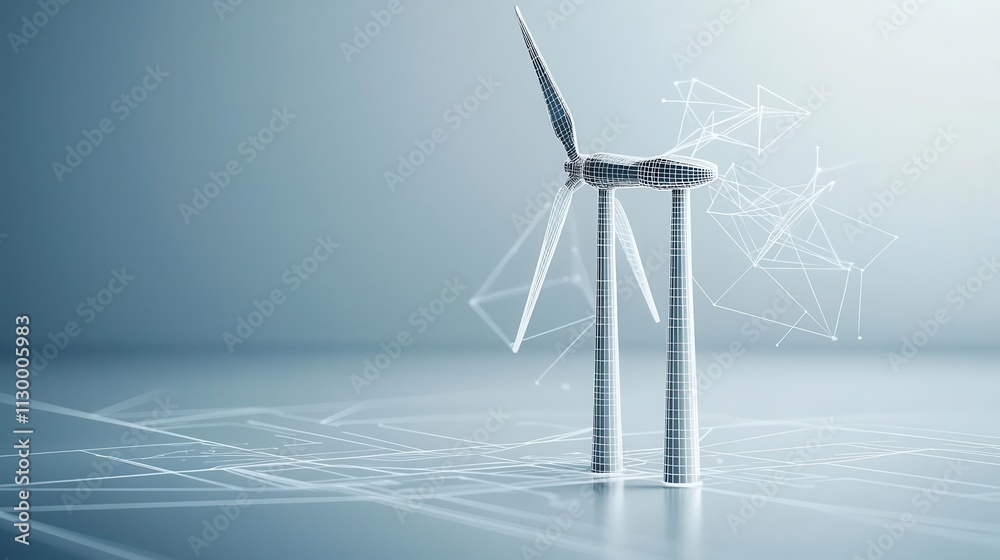 Hightech wind turbine blueprint, minimalist civil engineering rendering, sleek and innovative design, detailed line work, monochrome Hightech wind turbine blueprint, minimalist civil engineering rendering, sleek and innovative design, detailed line work, monochrome